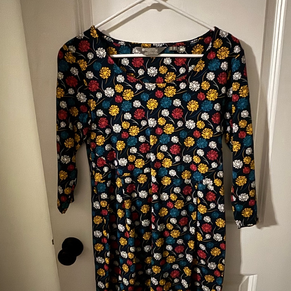 Colorful Floral Long Sleeve Dress